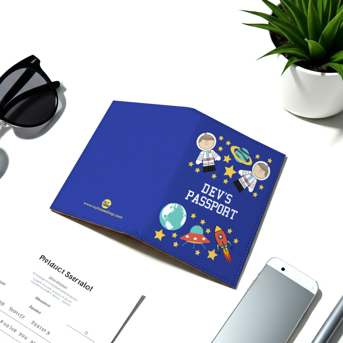 Customized Fancy Passport Holder - Space