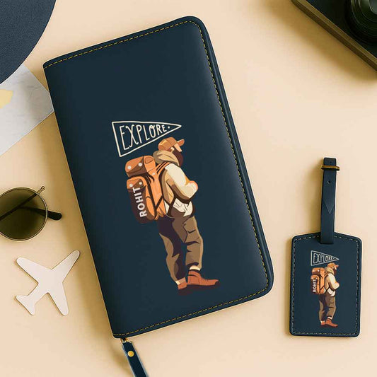 Personalized Passport Organizer & Luggage Tag Set – Travel in Style