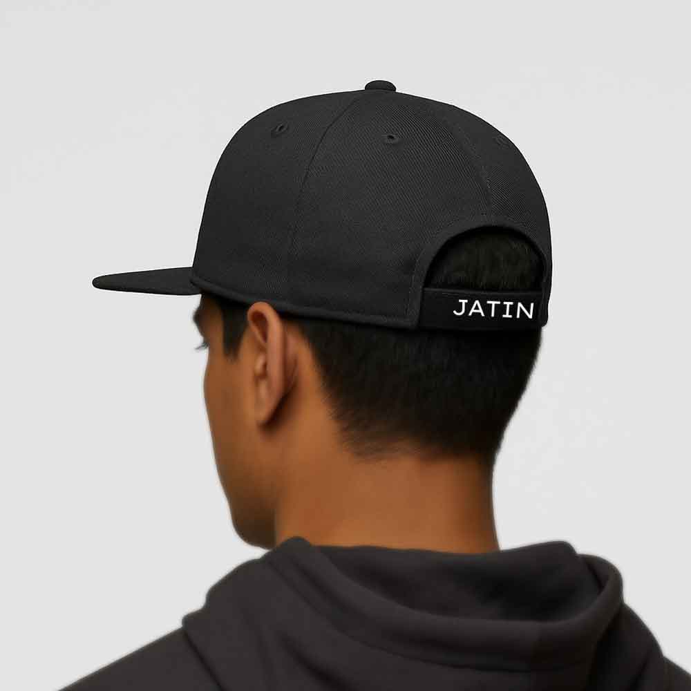 Personalized Black Hip Hop Cap for Men | Nutcase India