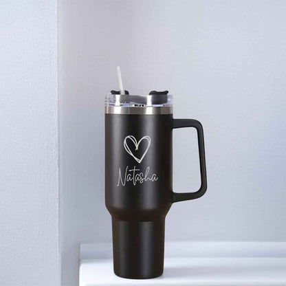 Nutcase Coffee Mug Customised with Heart Large Travel Cups 1200ml