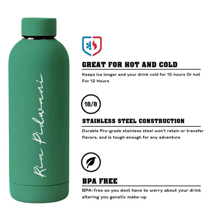 Customized Water Bottles with Names Stainless Steel Double Insulated Water Bottles for Travel Office Gym Home - BPA Free, Leakproof