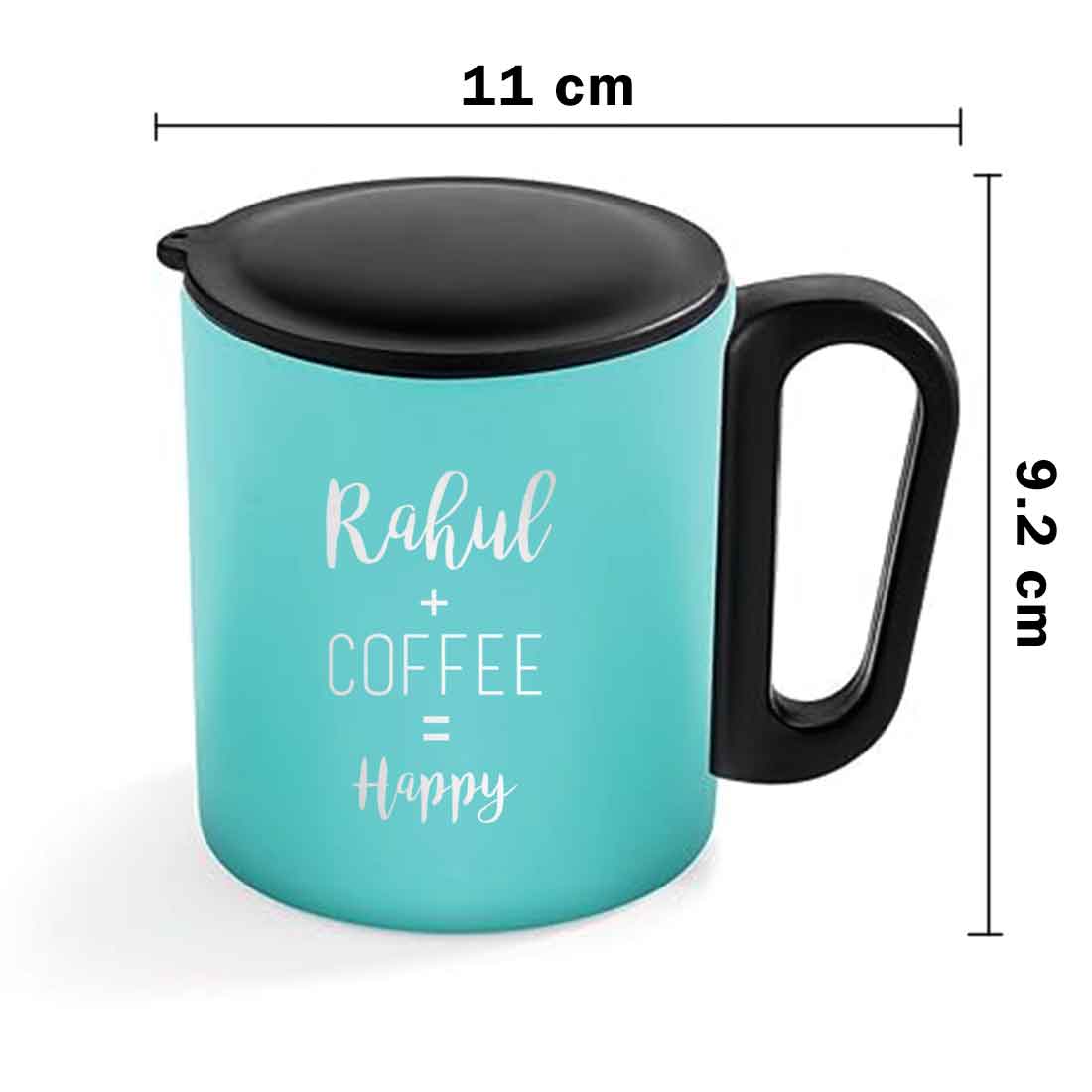 Personalized Stainless Coffee Mug - Insulated Coffee Cup with Lid