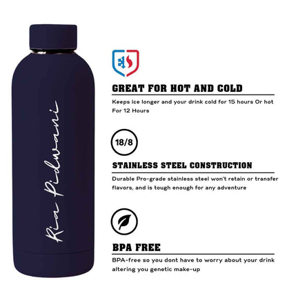 Customized Water Bottles with Names Stainless Steel Double Insulated Water Bottles for Travel Office Gym Home - BPA Free, Leakproof