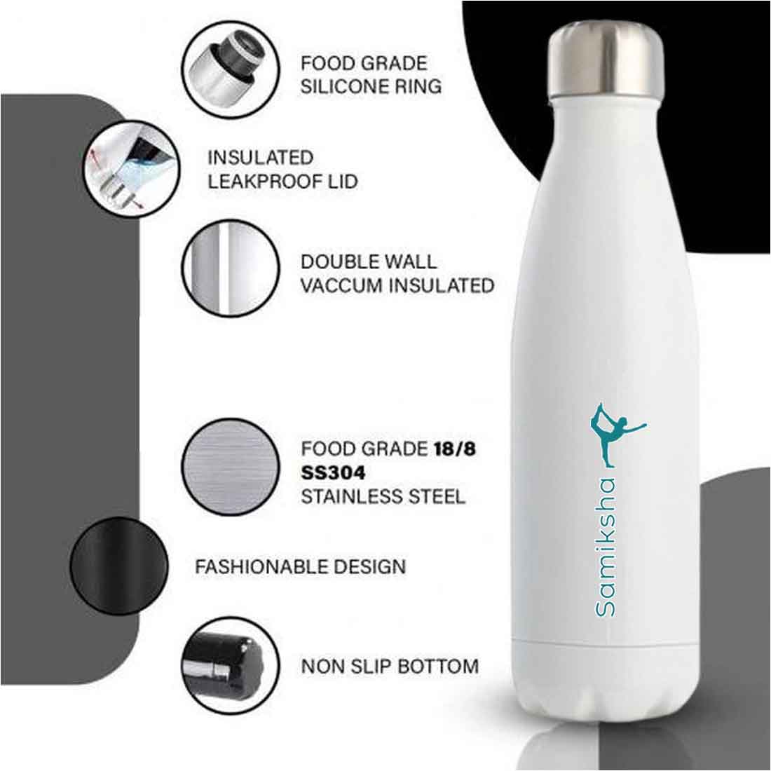 Customized Water Bottles with Names Stainless Steel Cola Shape Water Bottle
