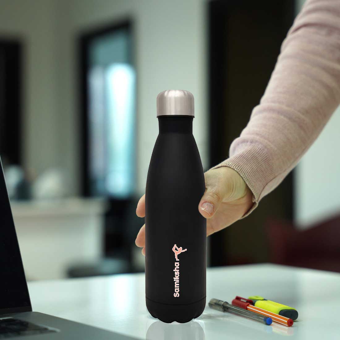 Customized Water Bottles with Names Stainless Steel Cola Shape Water Bottle
