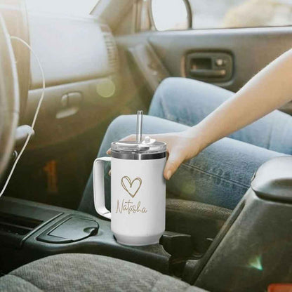 Nutcase Coffee Mug Customised with Heart Large Travel Cups 1200ml