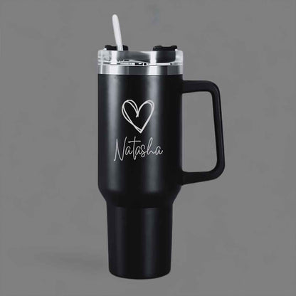 Nutcase Coffee Mug Customised with Heart Large Travel Cups 1200ml