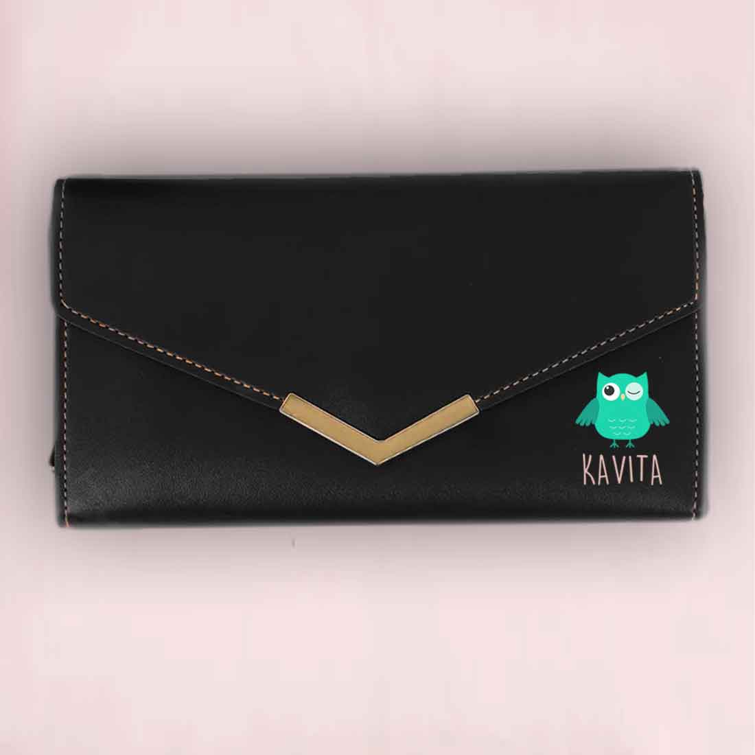 Customized Ladies Purse with Name - Faux Leather Clutch Purses for Women