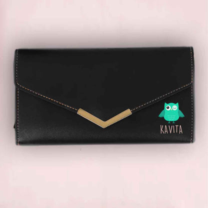 Customized Ladies Purse with Name - Faux Leather Clutch Purses for Women