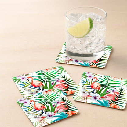 Natural Wood Round Tray with Matching Coasters & Diwali Diya Candle | Festive Gifting Set