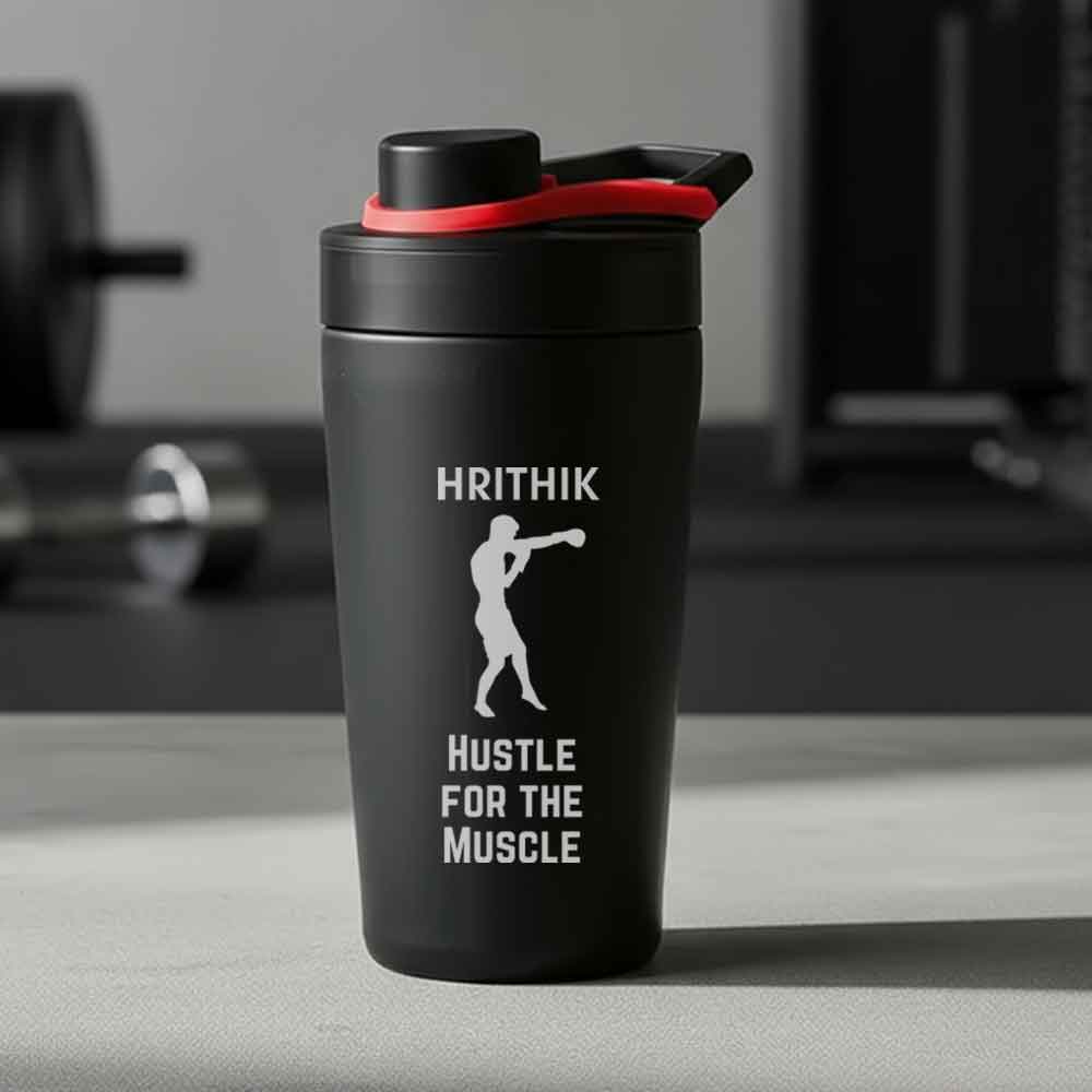 Personalised Protein Gym Shaker for Workout Custom Shake Mixer with Whisk Ball