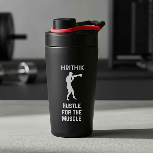 Personalised Protein Gym Shaker for Workout Custom Shake Mixer with Whisk Ball
