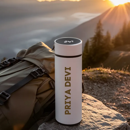 Custom Thermos Flask for Tea Coffee Travel Hot and Cold Drinks With Temperature Display