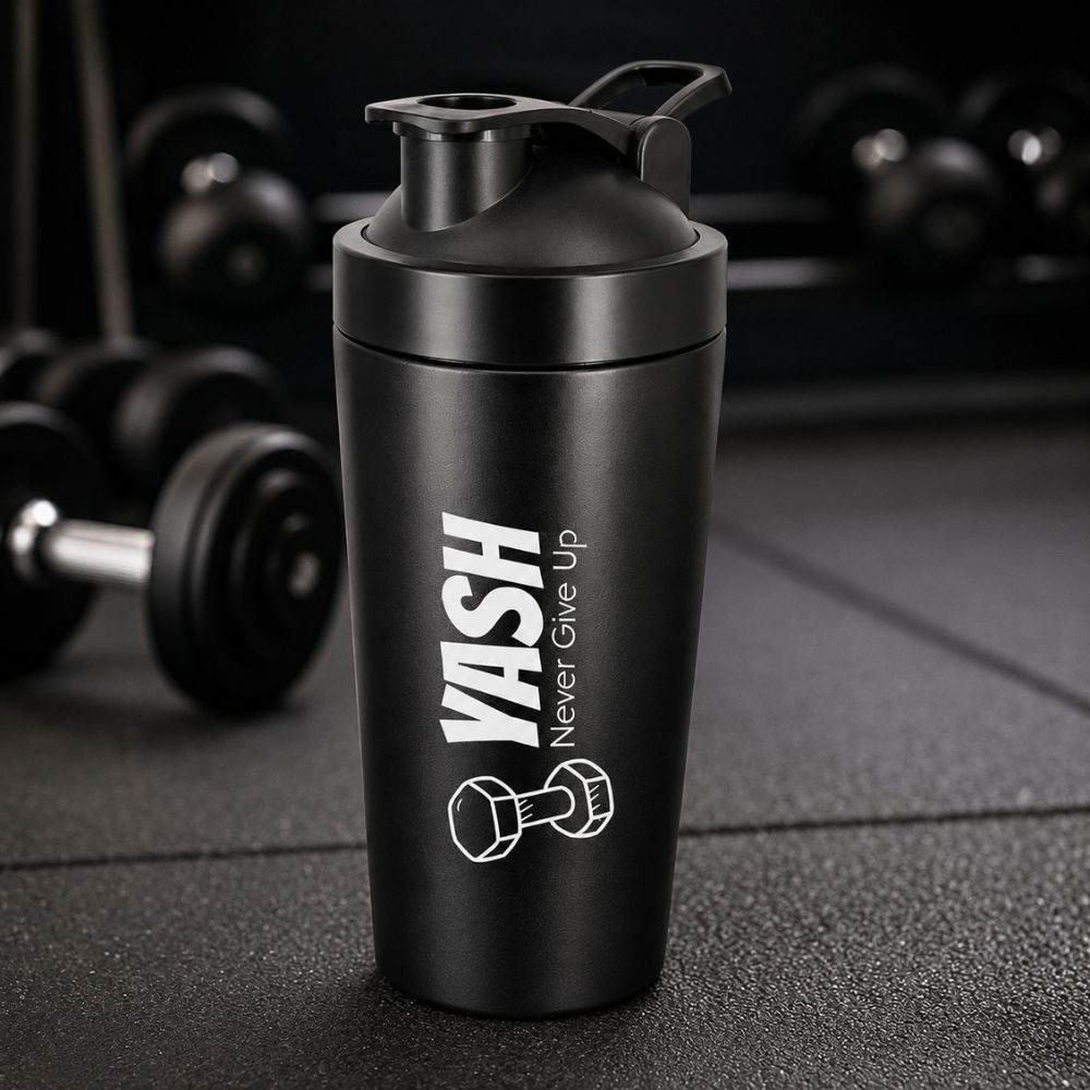 Personalized Protein Shaker for Gym Workout Custom Shake Mixer with Whisk Ball