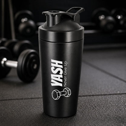 Personalized Protein Shaker for Gym Workout Custom Shake Mixer with Whisk Ball