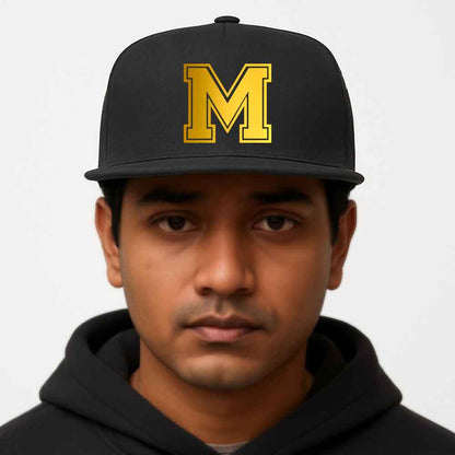 Personalized Rappers Cap for Men – Black Hip Hop Swag Cap with Initial