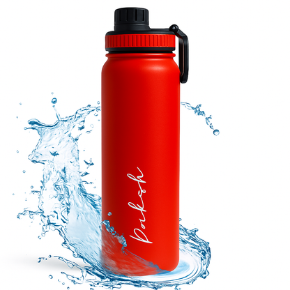 Nutcase Custom Bottle 800ml / 1000ml Double Insulated Water Bottle with Name - Keeps Water Hot/Cold for Hours