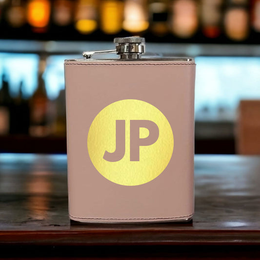 Pink PU Leather Hip Flask With Name Personalized Gifts For Women