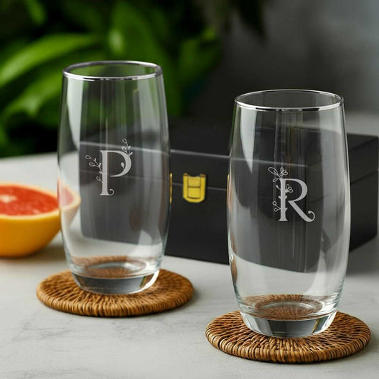 Personalized Tall Glasses for Cocktails – Engraved Premium Drinkware