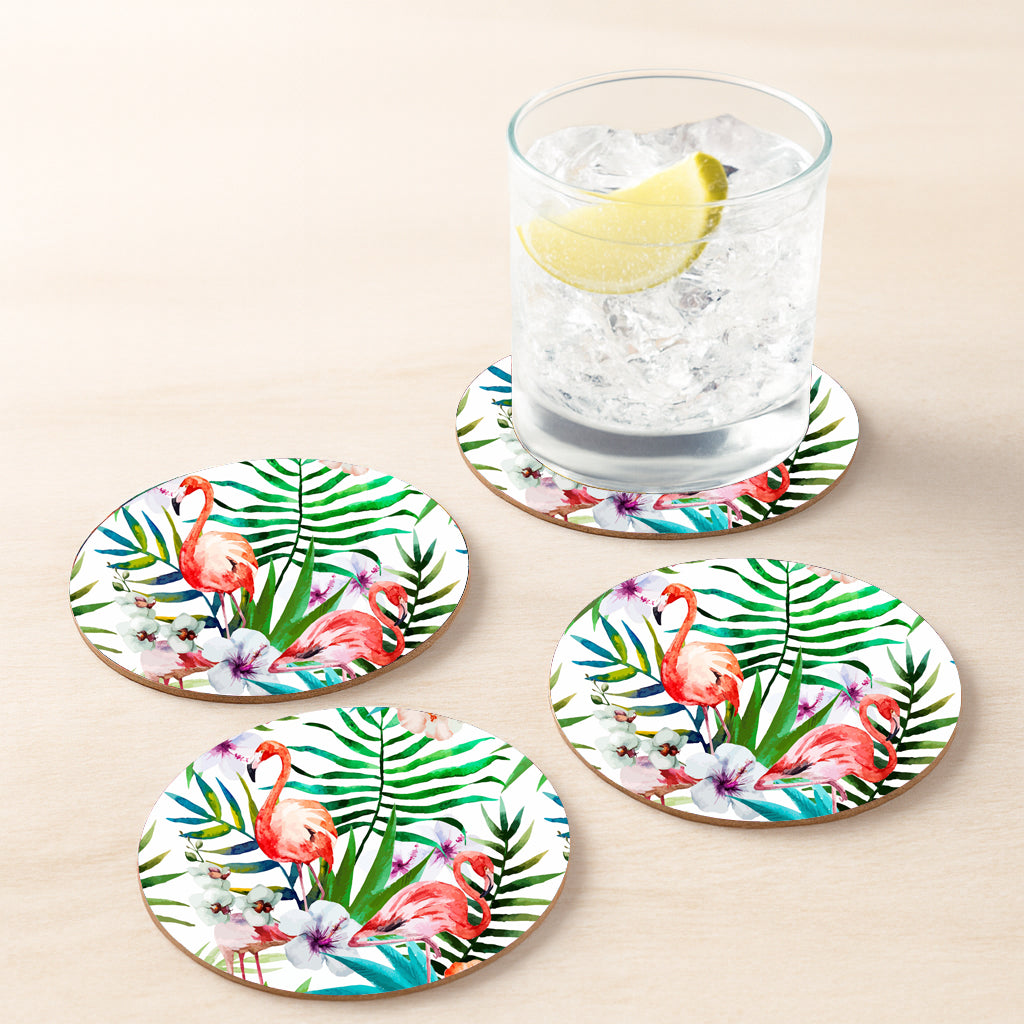 Natural Wood Round Tray with Matching Coasters & Diwali Diya Candle | Festive Gifting Set