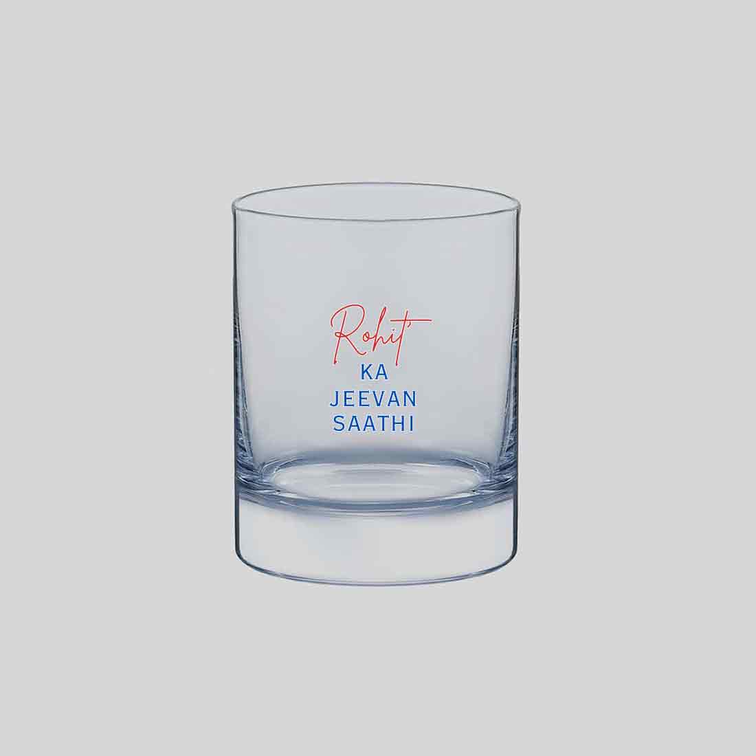 Personalized Glass of Whiskey - Color Printed Glasses for Alcohol