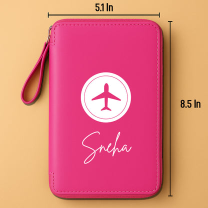 Personalized Travel Wallet with Card Slots & Luggage Tag Set