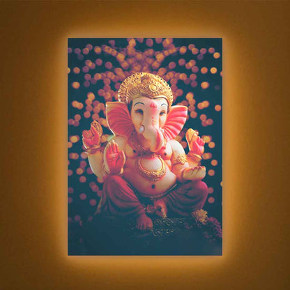 LED Ganesha Photo Frame with HD Print – Perfect for Pooja Room, Living Space, or Gifting