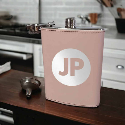 Pink PU Leather Hip Flask With Name Personalized Gifts For Women