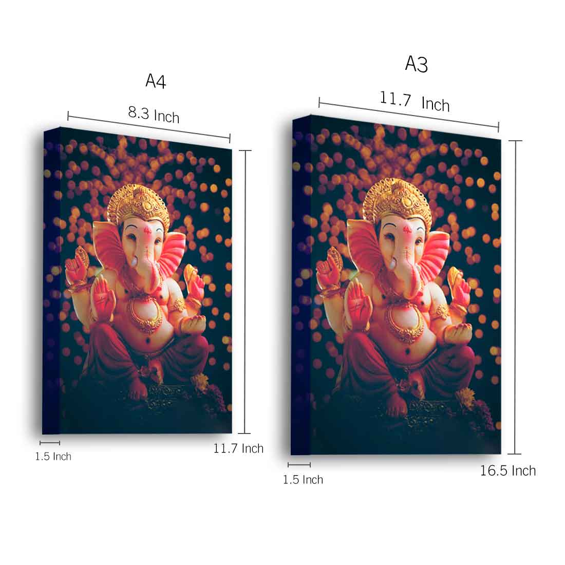 LED Ganesha Photo Frame with HD Print – Perfect for Pooja Room, Living Space, or Gifting