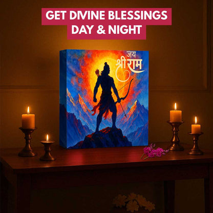 Shree Ram LED Night Lamp – Spiritual Home Temple Decor & Pooja Room Light