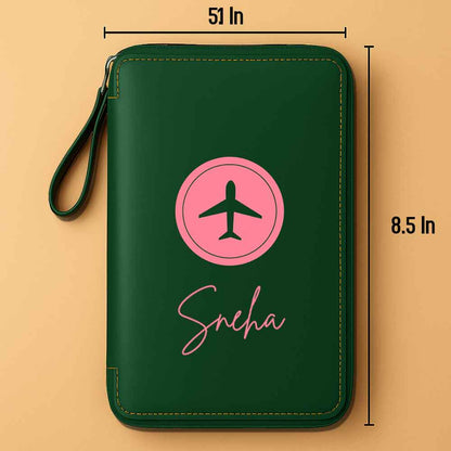 Personalized Travel Wallet with Card Slots & Luggage Tag Set