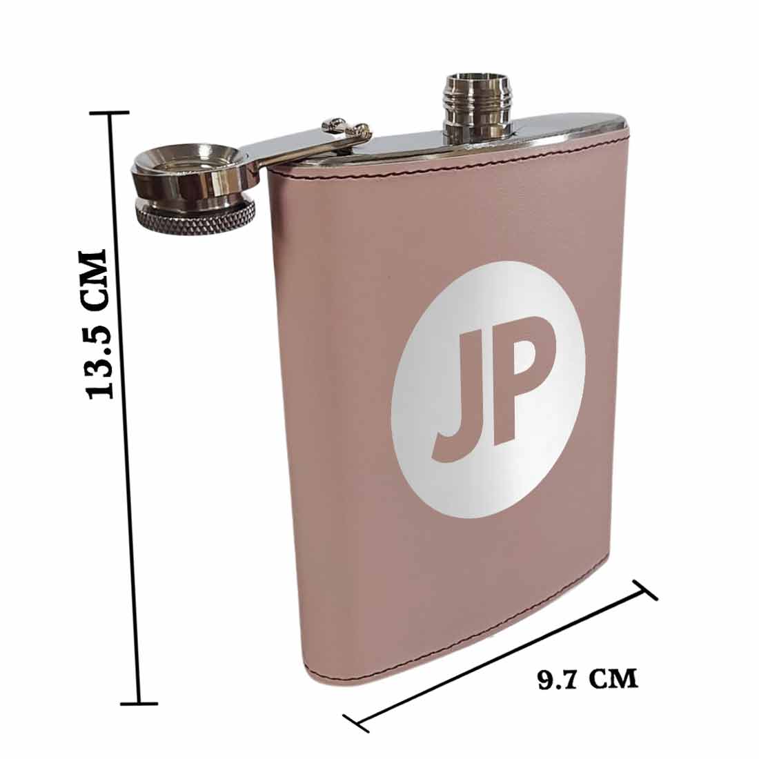 Pink PU Leather Hip Flask With Name Personalized Gifts For Women