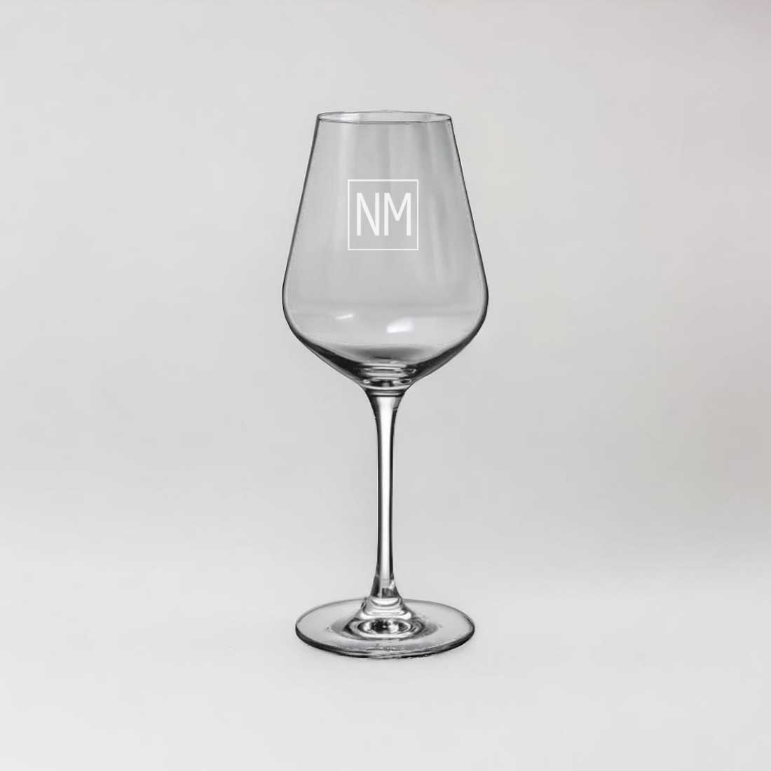 Personalised Wine Goblet Engraved with Initial - Premium Wine Glasses