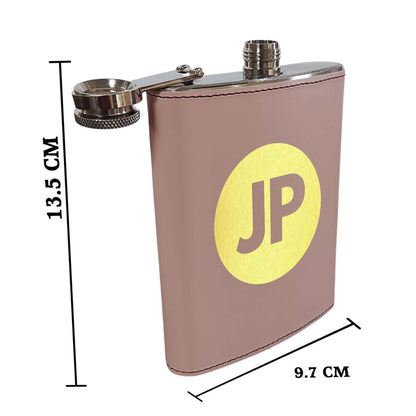Pink PU Leather Hip Flask With Name Personalized Gifts For Women