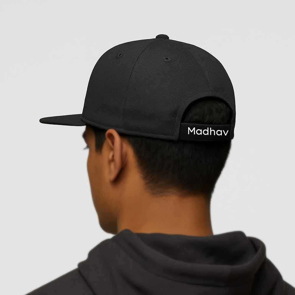Personalized Rappers Cap for Men – Black Hip Hop Swag Cap with Initial