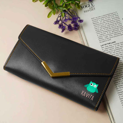 Customized Ladies Purse with Name - Faux Leather Clutch Purses for Women