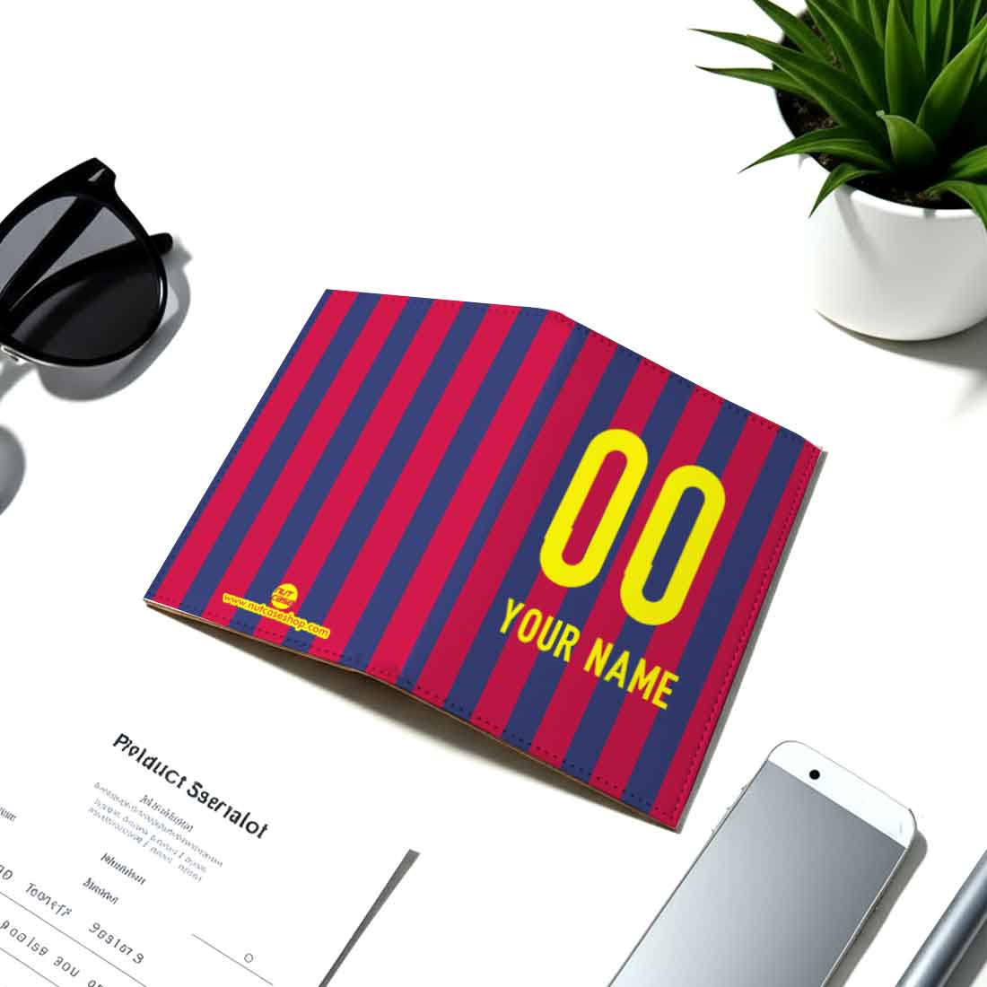 Personalized Passport Holder Passport Cover - Football Jersey Name & Number