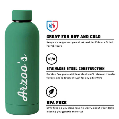 Custom Insulated Water Bottles Stainless Steel  Bottle for Travel Office Gym Home - BPA Free, Leakproof