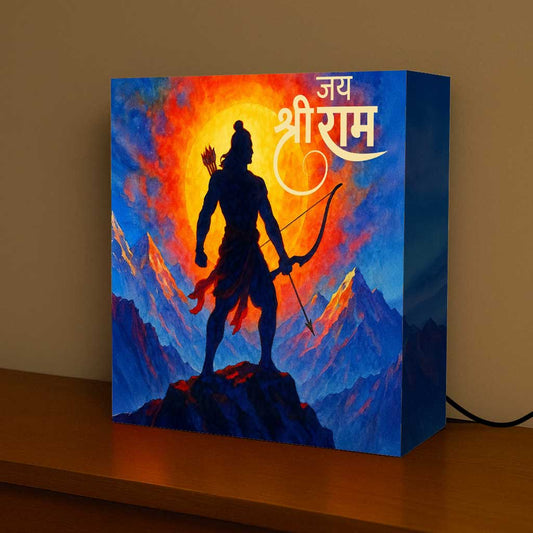 Shree Ram LED Night Lamp – Spiritual Home Temple Decor & Pooja Room Light