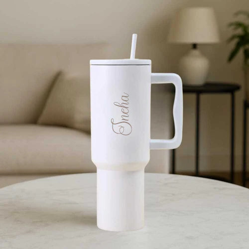Nutcase Personalized Insulated Tumbler with Straw and Lid Large Travel Cups 1200ml
