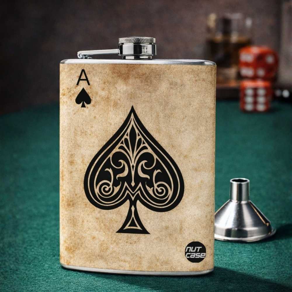 Designer Hip Flask Nutcase - Free Funnel Along - ACE