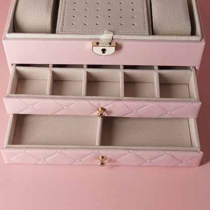 Custom Jewellery Box | Jewelry Organizer with Drawers | Premium Trinket Vanity Case with Built-in Lock