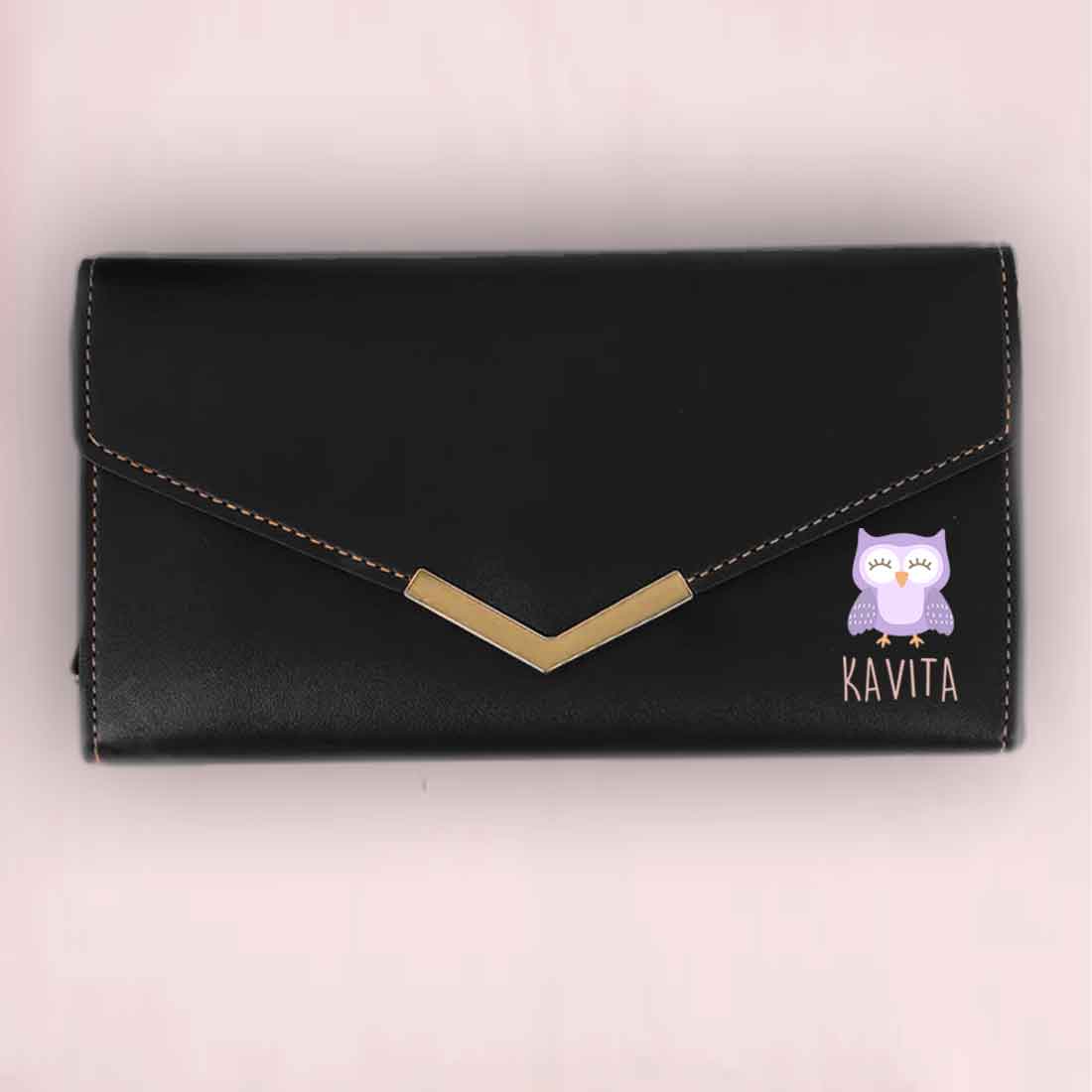 Customized Ladies Purse with Name - Faux Leather Clutch Purses for Women