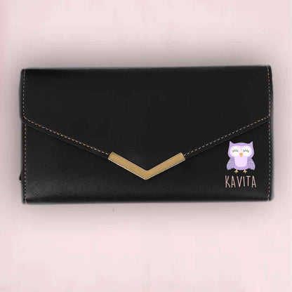 Customized Ladies Purse with Name - Faux Leather Clutch Purses for Women