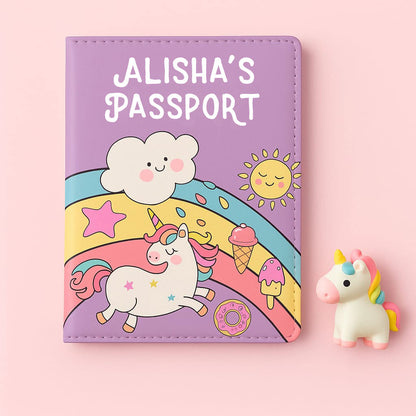Nice Passport Cover for Gift - Unicorn Rainbows Sunshine