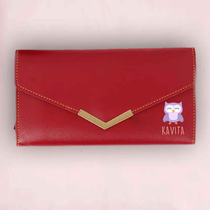 Customized Ladies Purse with Name - Faux Leather Clutch Purses for Women