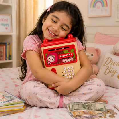 Custom ATM Piggy Bank for Kids with Music & Name Personalization | Birthday Gift & Return Gift