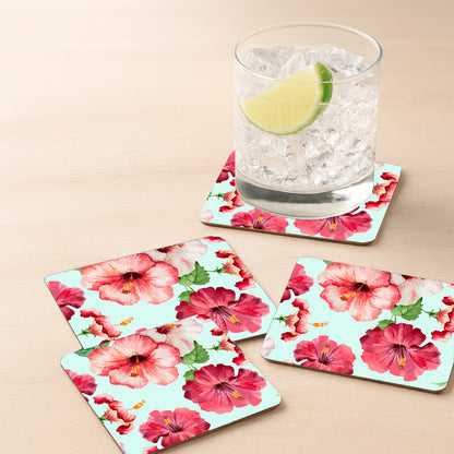 Natural Wood Round Tray with Matching Coasters & Diwali Diya Candle | Festive Gifting Set