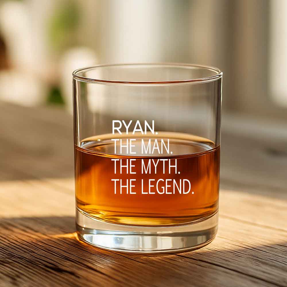 Classic Personalized Whiskey Glass with Name-Birthday Gift for your boss