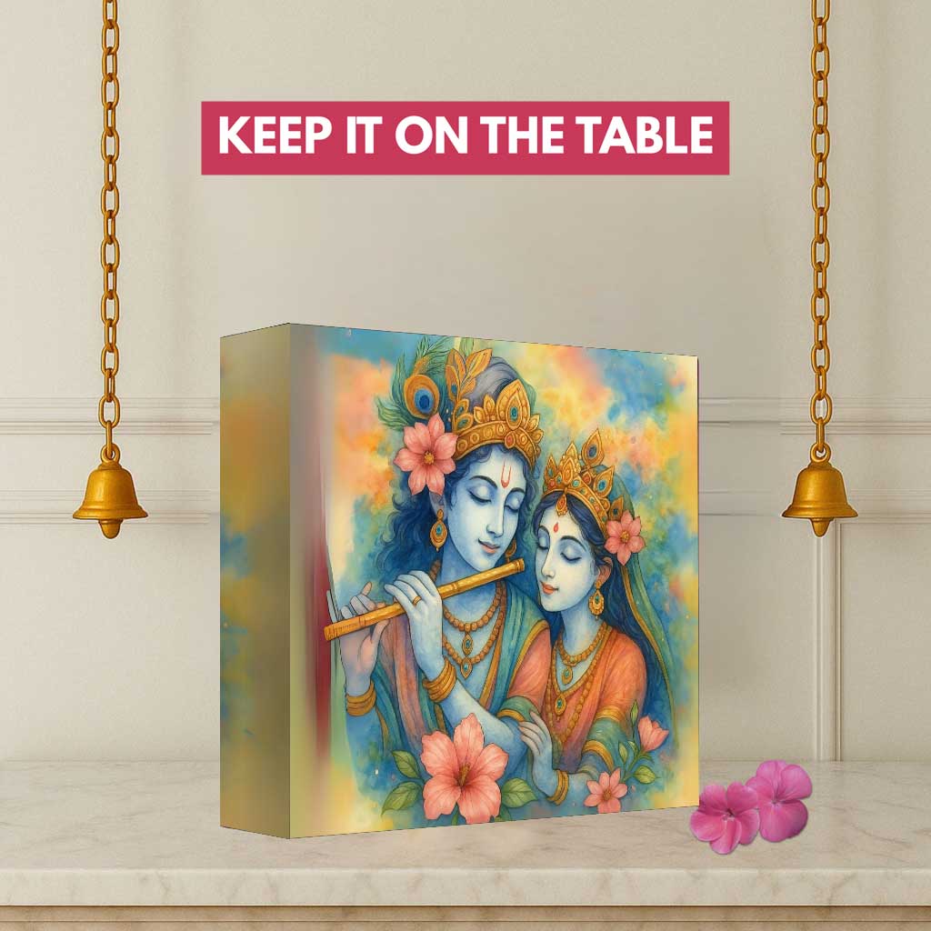 Radha Krishna Lamp – Beautiful Vibrant Spiritual Décor Light